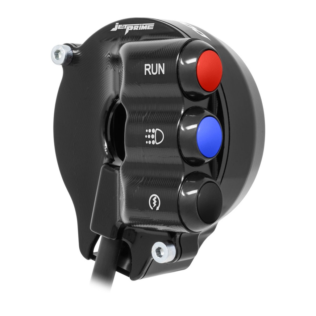 [JPCOAP009DD] Jetprime Throttle Cover with Handlebar Switch for Aprilia Dorsoduro (Black) - image 1