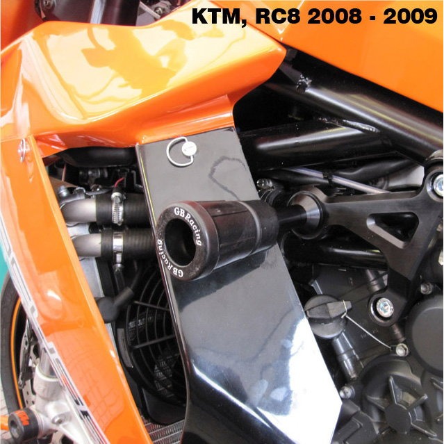 [CP-RC8-2008-SET-GBR] GBRacing Frame Sliders / Crash Knobs Set for KTM RC8 / RC8 R - image 1