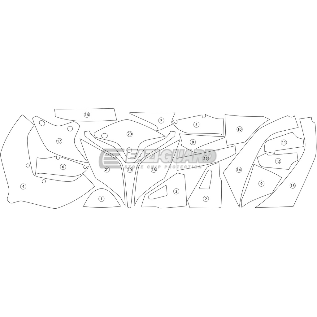 [GUARDDUC008] Eazi-Guard Paint Protection Film for Ducati Panigale V4 2018 - 2019, gloss or matte (Gloss) - image 1