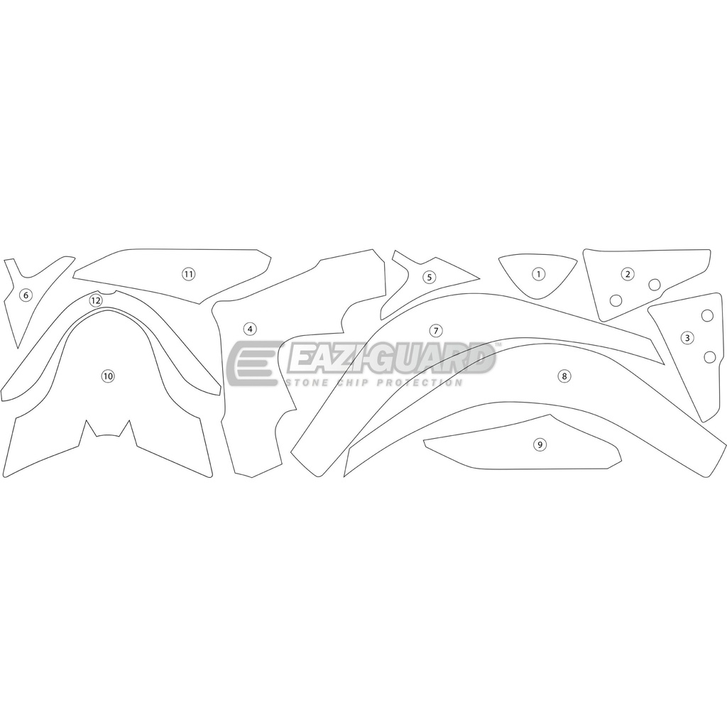 [GUARDDUC007] Eazi-Guard Paint Protection Film for Ducati SuperSport 2017 - 2020, gloss or matte (Gloss) - image 1