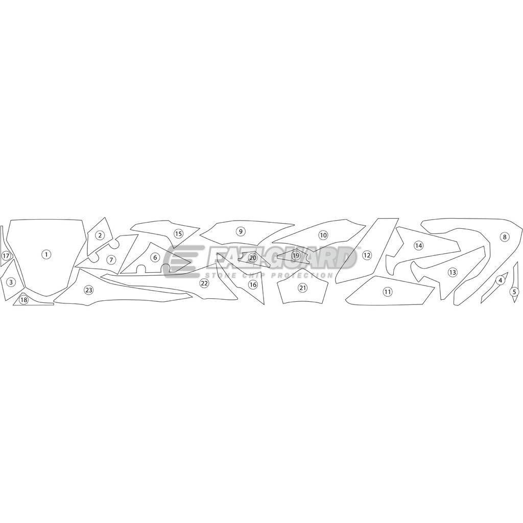 [GUARDKAW014] Eazi-Guard Paint Protection Film for Kawasaki Z900 2017 - 2019, gloss or matte (Gloss) - image 1