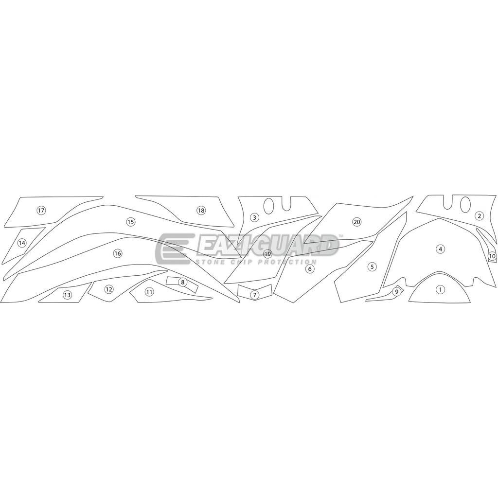 [GUARDYAM008] Eazi-Guard Paint Protection Film for Yamaha YZF-R6, gloss or matte (Gloss) - image 1