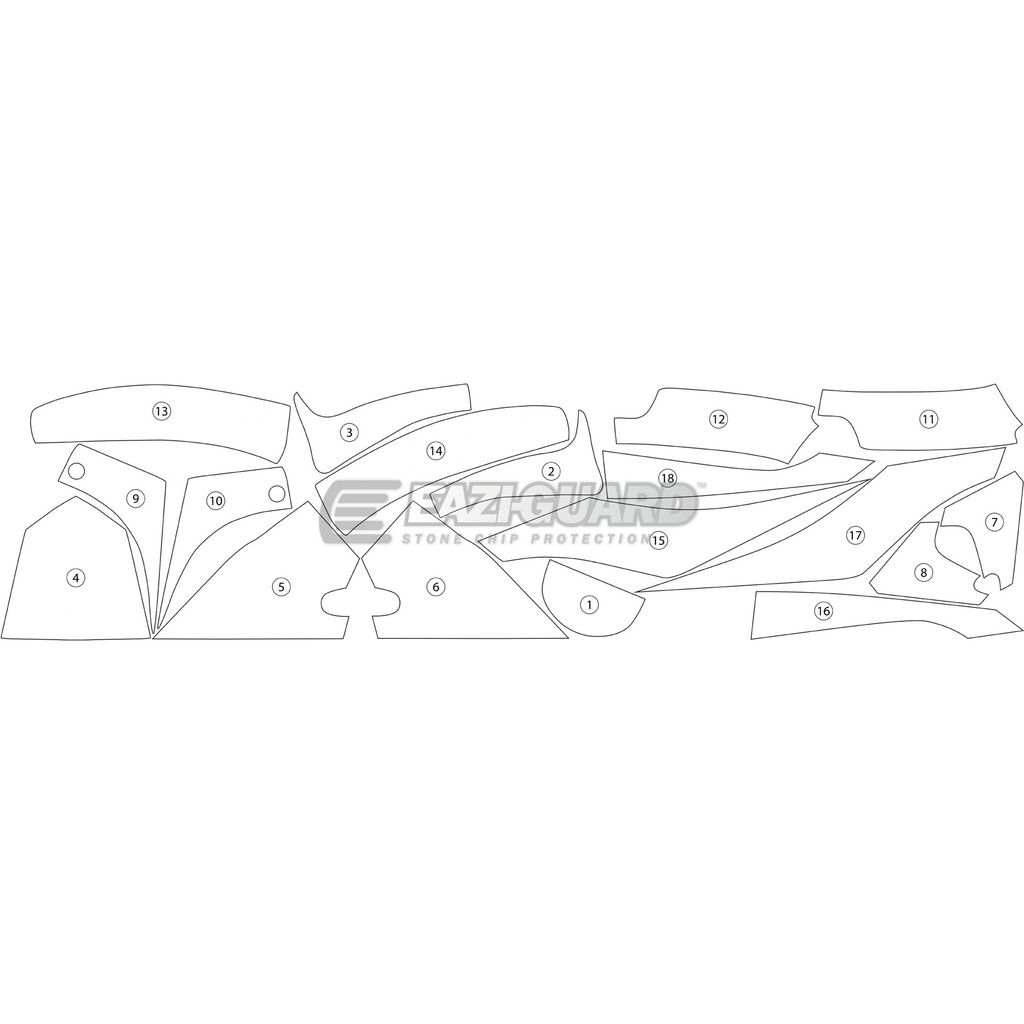 [GUARDHON007] Eazi-Guard Paint Protection Film for Honda CBR600RR 2013 - 2017, gloss or matte (Gloss) - image 1