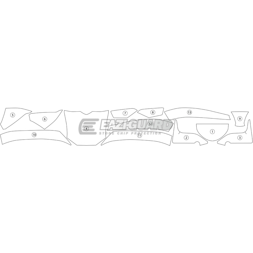 [GUARDHON005] Eazi-Guard Paint Protection Film for Honda CBR1000RR 2008 – 2011, gloss or matte (Gloss) - image 1