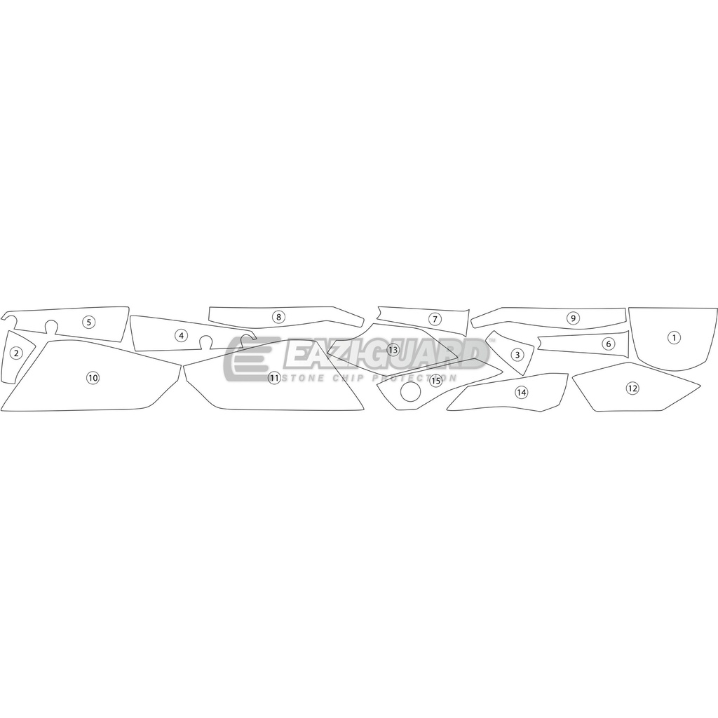 [GUARDKTM003] Eazi-Guard Paint Protection Film for KTM 390 Duke 2013 – 2016, gloss or matte (Gloss) - image 1