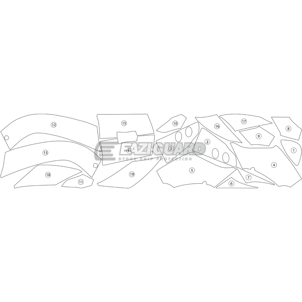 [GUARDDUC004] Eazi-Guard Paint Protection Film for Ducati Panigale 899 1199, gloss or matte (Gloss) - image 1