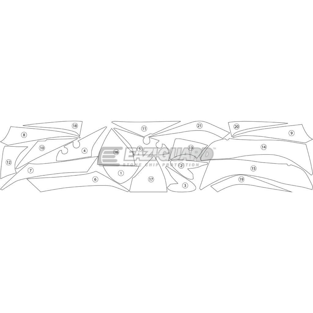 [GUARDSUZ003] Eazi-Guard Paint Protection Film for Suzuki GSX-S 1000F 2015 - 2017, gloss or matte (Gloss) - image 1
