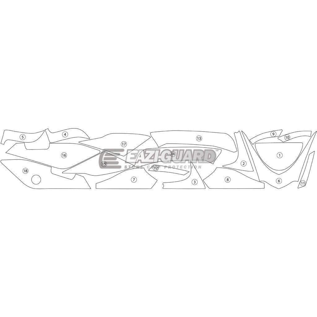 [GUARDAPR004] Eazi-Guard Paint Protection Film for Aprilia Tuono V4 2015 - 2017, gloss or matte (Gloss) - image 1