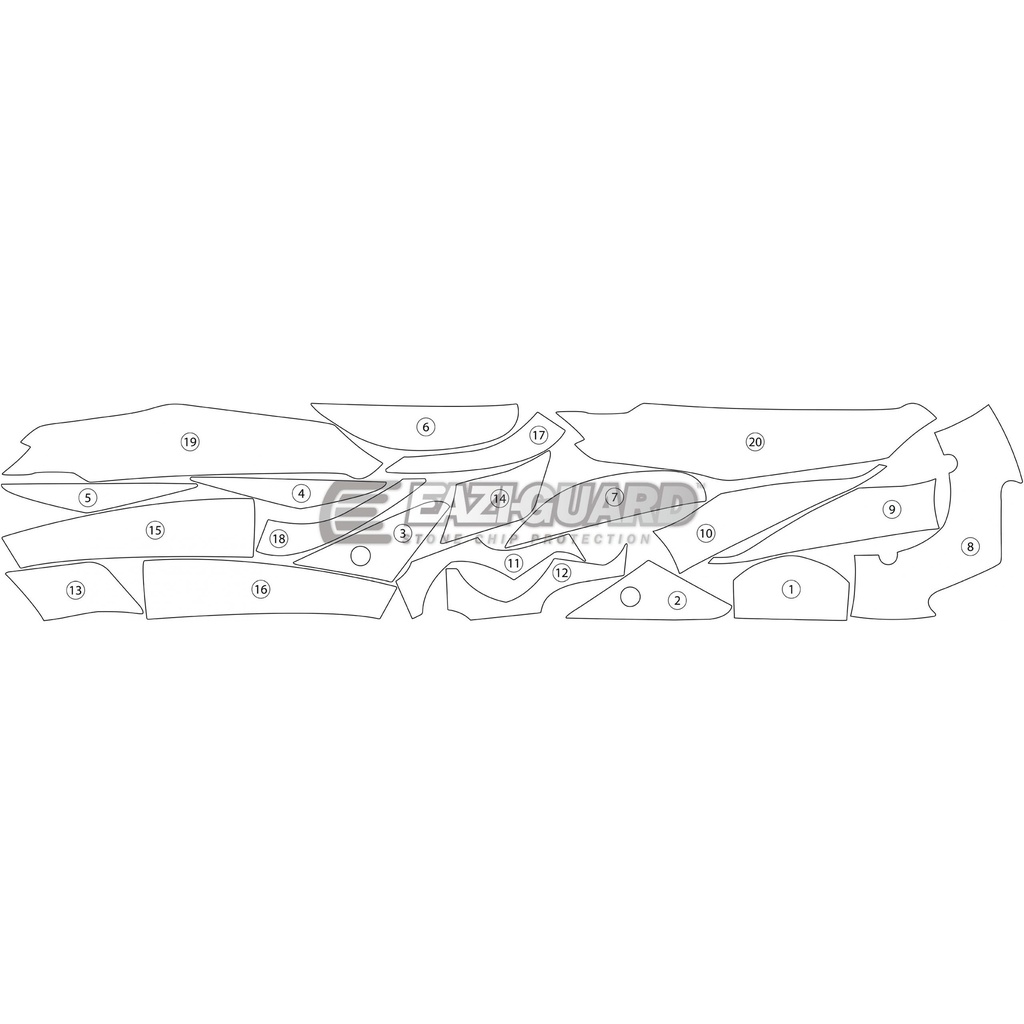 [GUARDKAW008] Eazi-Guard Paint Protection Film for Kawasaki ZX-14R, gloss or matte (Gloss) - image 1