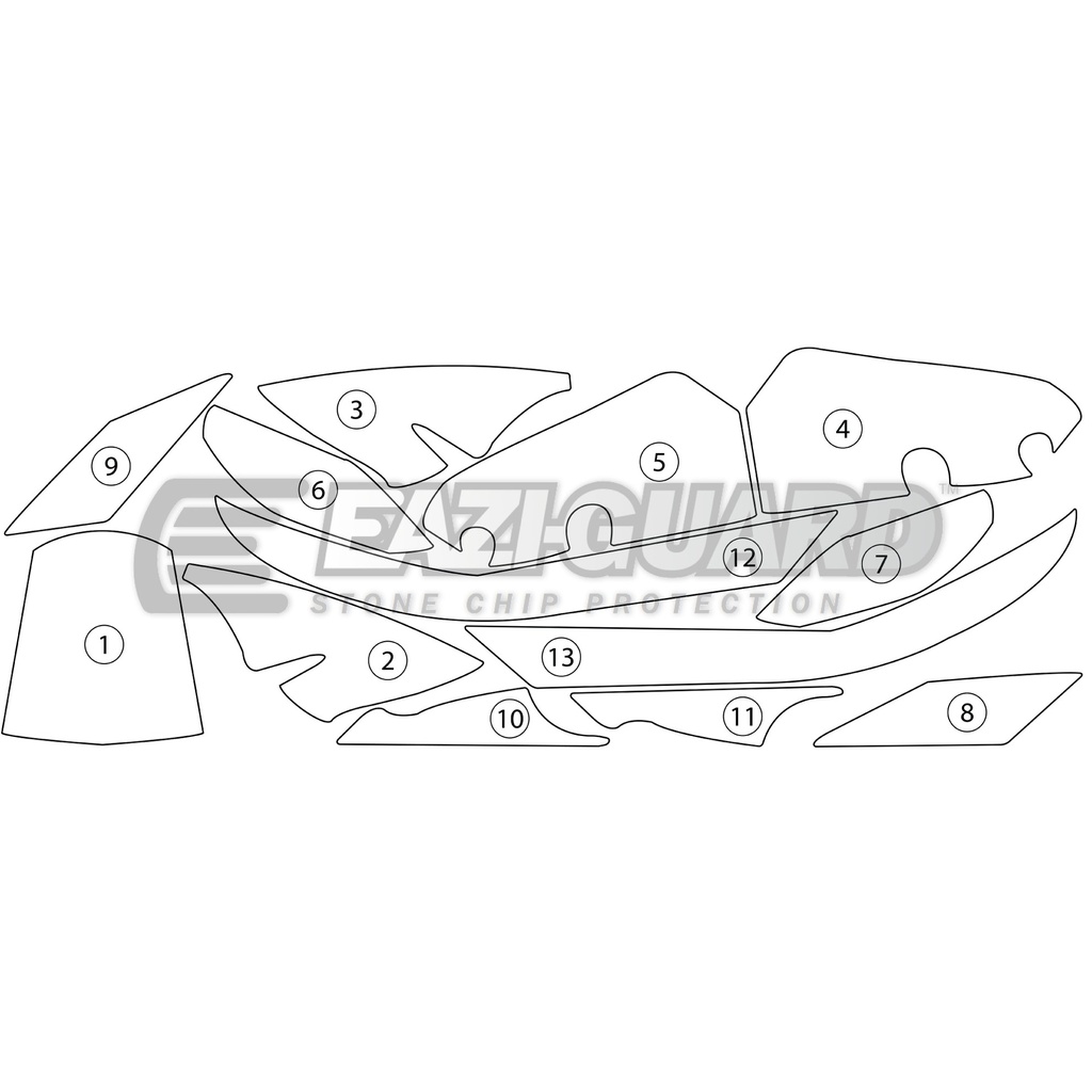 [GUARDKTM001] Eazi-Guard Paint Protection Film for KTM 1290 Super Duke R 2014 - 2016, gloss or matte (Gloss) - image 1