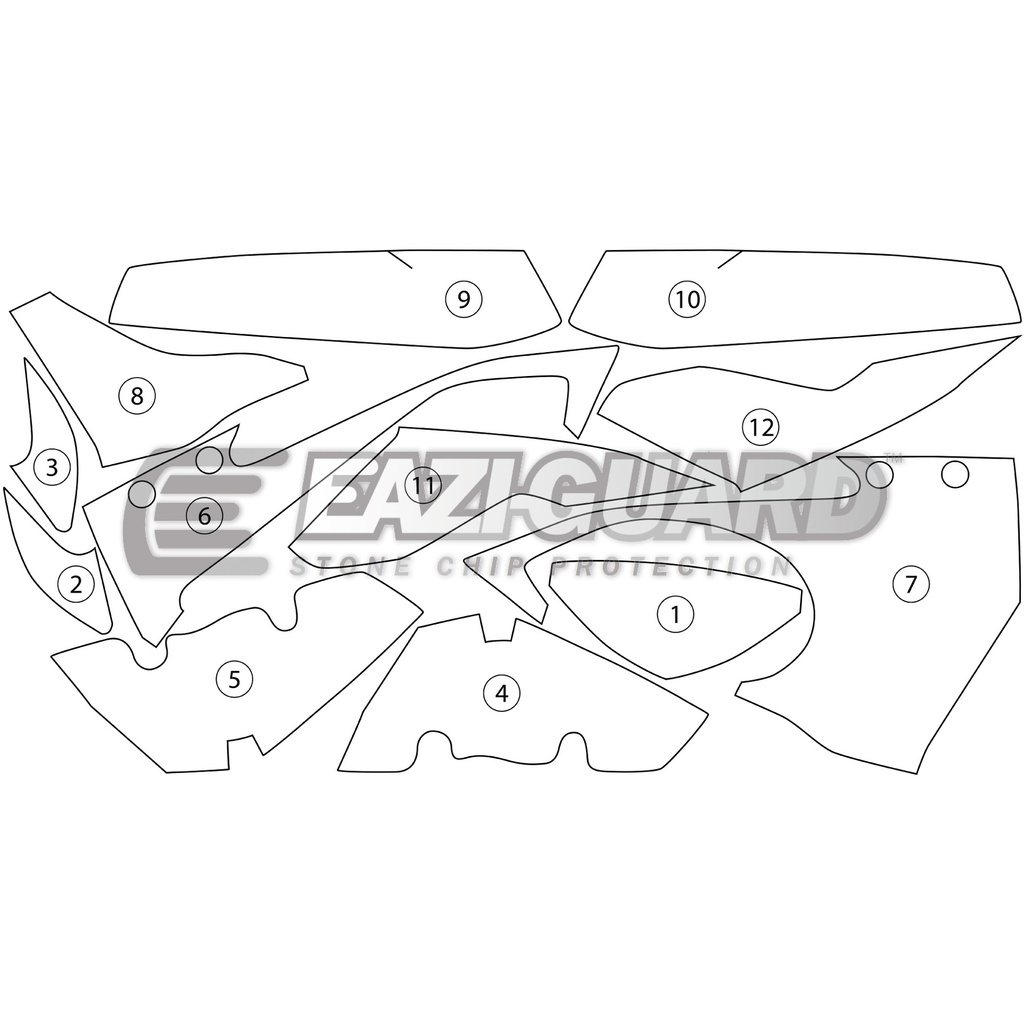 [GUARDBMW003] Eazi-Guard Paint Protection Film for BMW S1000RR 2015 - 2017, gloss or matte (Gloss) - image 1