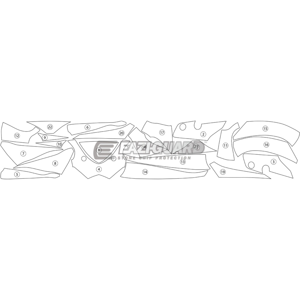 [GUARDSUZ001] Eazi-Guard Paint Protection Film for Suzuki GSX-R 600 / 750 2011 - 2018, gloss or matte (Gloss) - image 1