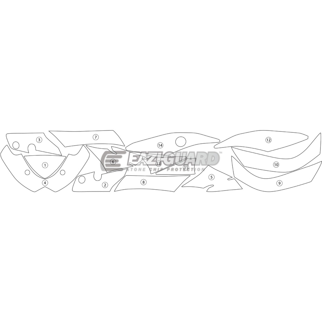[GUARDSUZ002] Eazi-Guard Paint Protection Film for Suzuki GSX-R 1000 2009 - 2016, gloss or matte (Gloss) - image 1