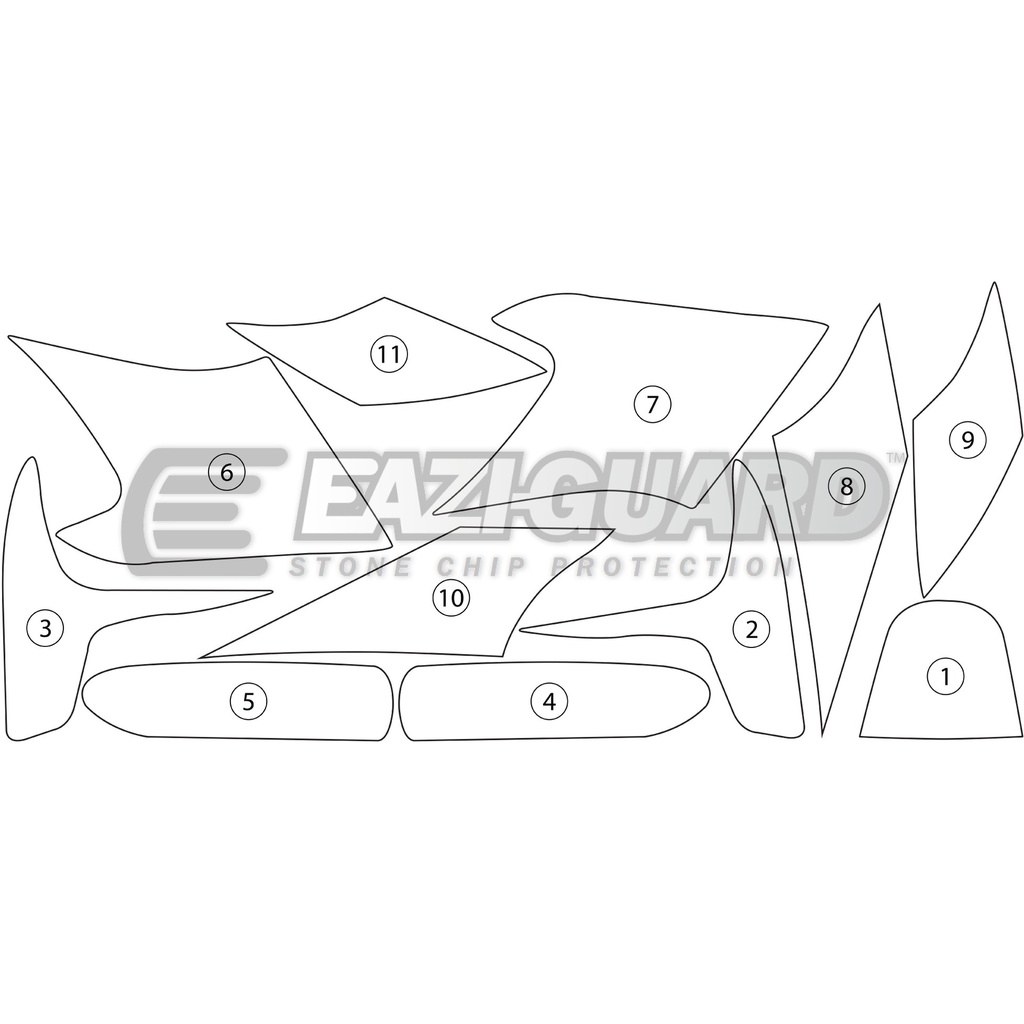 [GUARDTRI001] Eazi-Guard Paint Protection Film for Triumph Speed Triple 2011 - 2015, gloss or matte (Gloss) - image 1