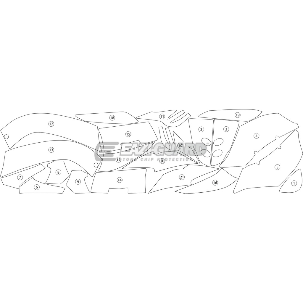[GUARDDUC001] Eazi-Guard Paint Protection Film for Ducati Panigale 1299, gloss or matte (Gloss) - image 1