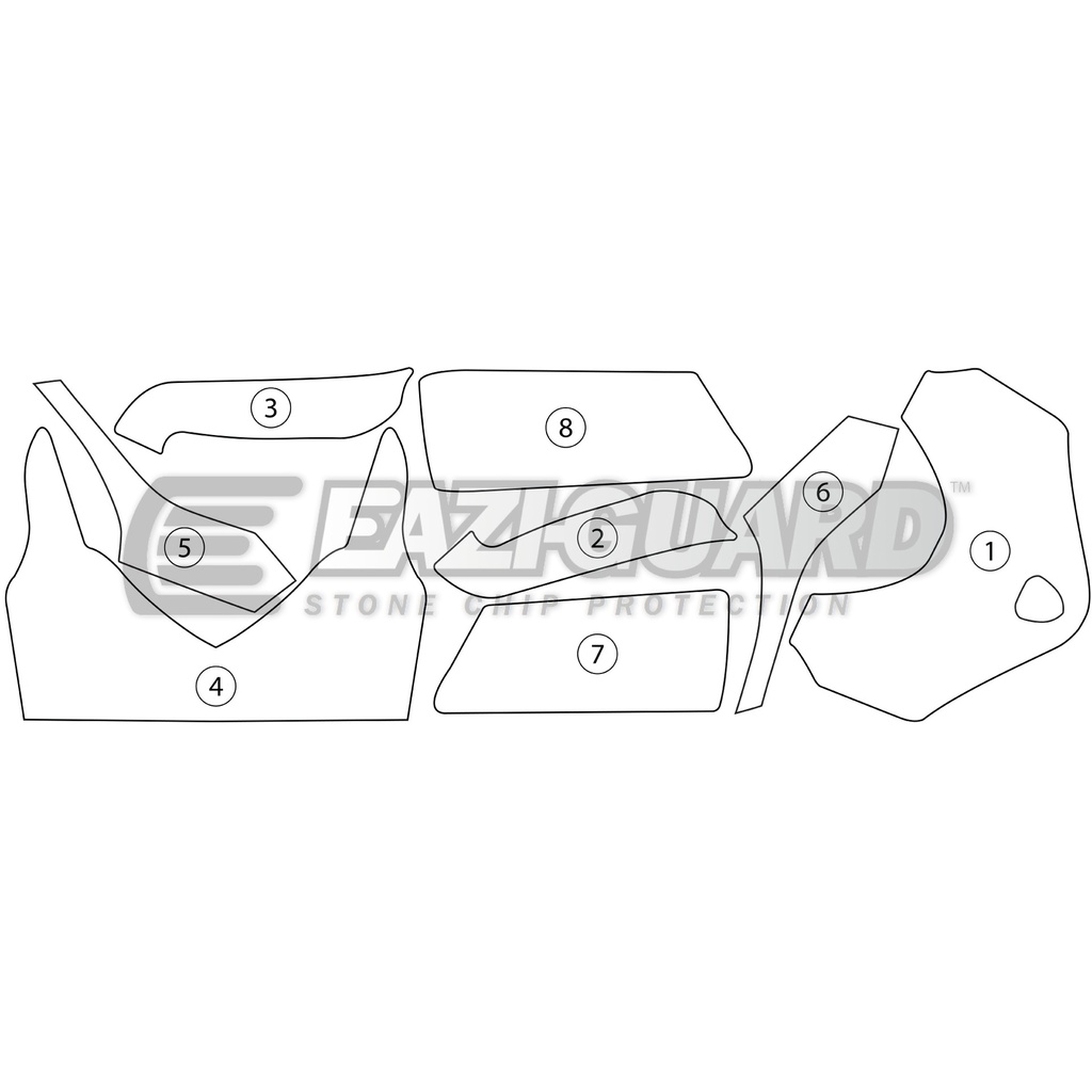 [GUARDDUC002] Eazi-Guard Paint Protection Film for Ducati Diavel 2011 - 2018, gloss or matte (Gloss) - image 1