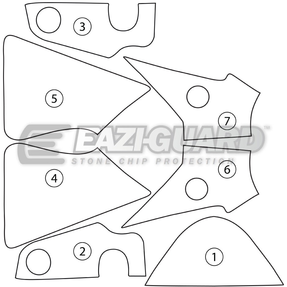 [GUARDTRI003] Eazi-Guard Paint Protection Film for Triumph Street Triple / R 2013 - 2016, gloss or matte (Gloss) - image 1