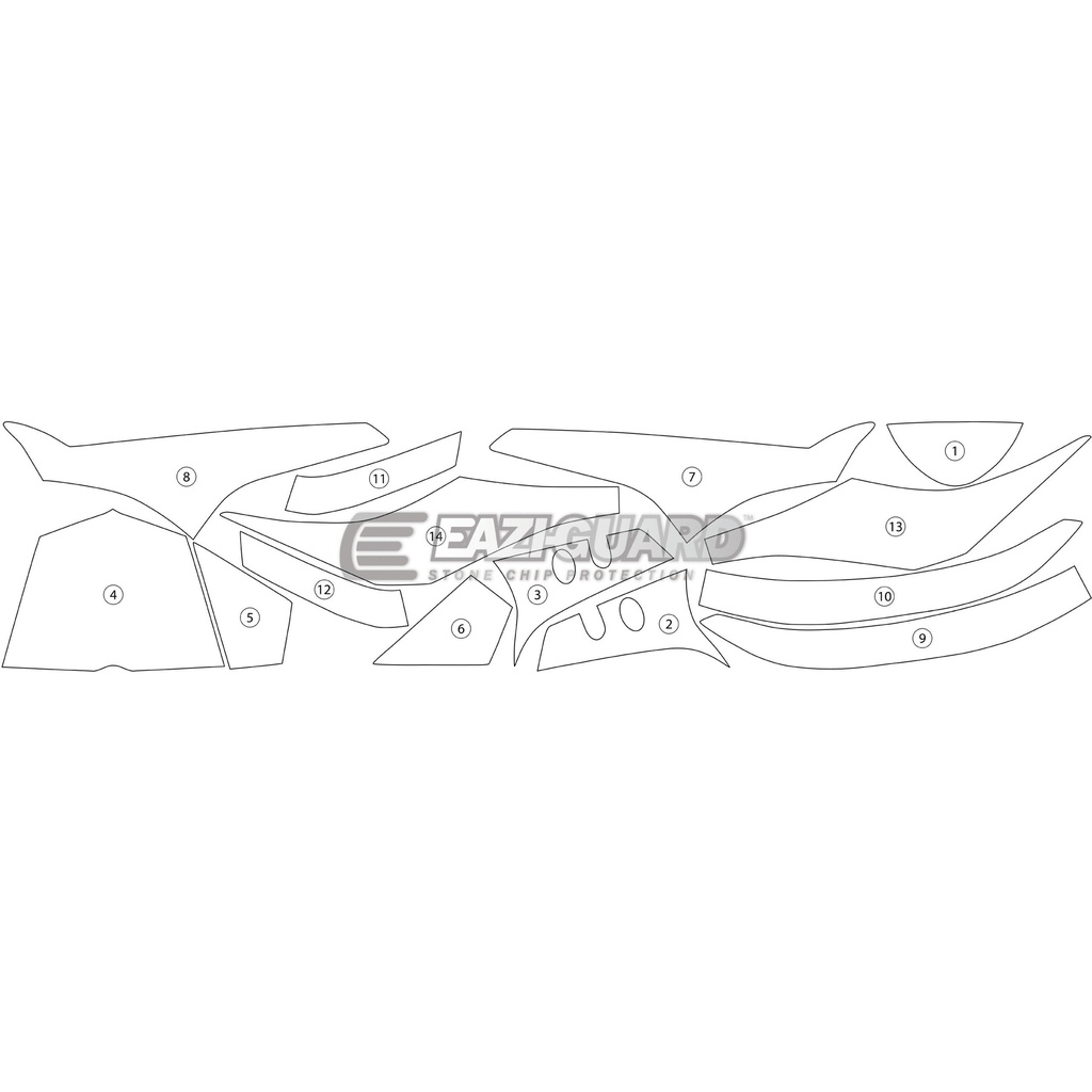 [GUARDYAM001] Eazi-Guard Paint Protection Film for Yamaha YZF-R1 2015 - 2019, gloss or matte (Gloss) - image 1