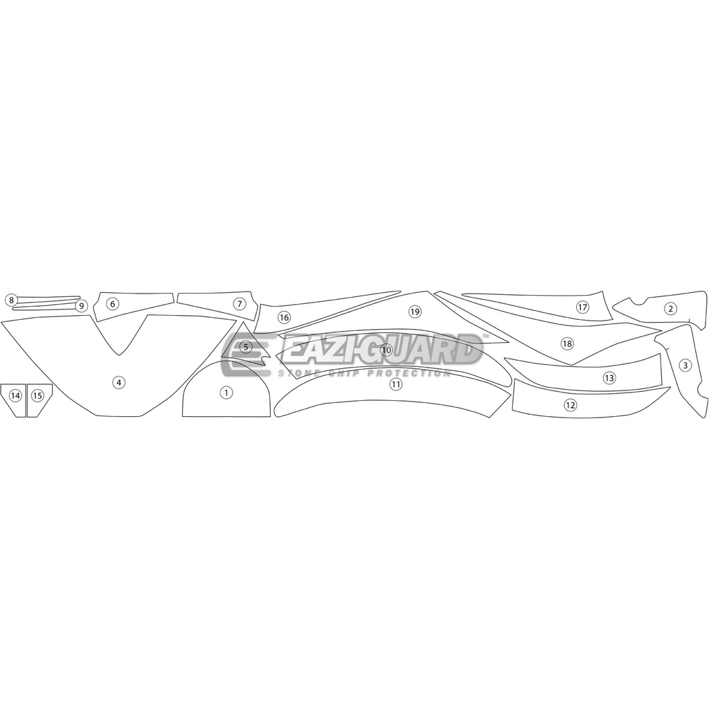 [GUARDHON002] Eazi-Guard Paint Protection Film for Honda CBR1000RR 2012 - 2016, gloss or matte (Gloss) - image 1