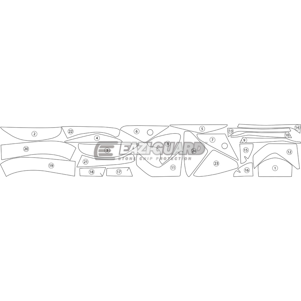 [GUARDKAW002] Eazi-Guard Paint Protection Film for Kawasaki 1400GTR 2010 - 2017, gloss or matte (Gloss) - image 1