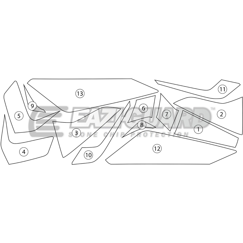 [GUARDKTM005] Eazi-Guard Paint Protection Film for KTM 790 890 Duke, gloss or matte (Gloss) - image 1