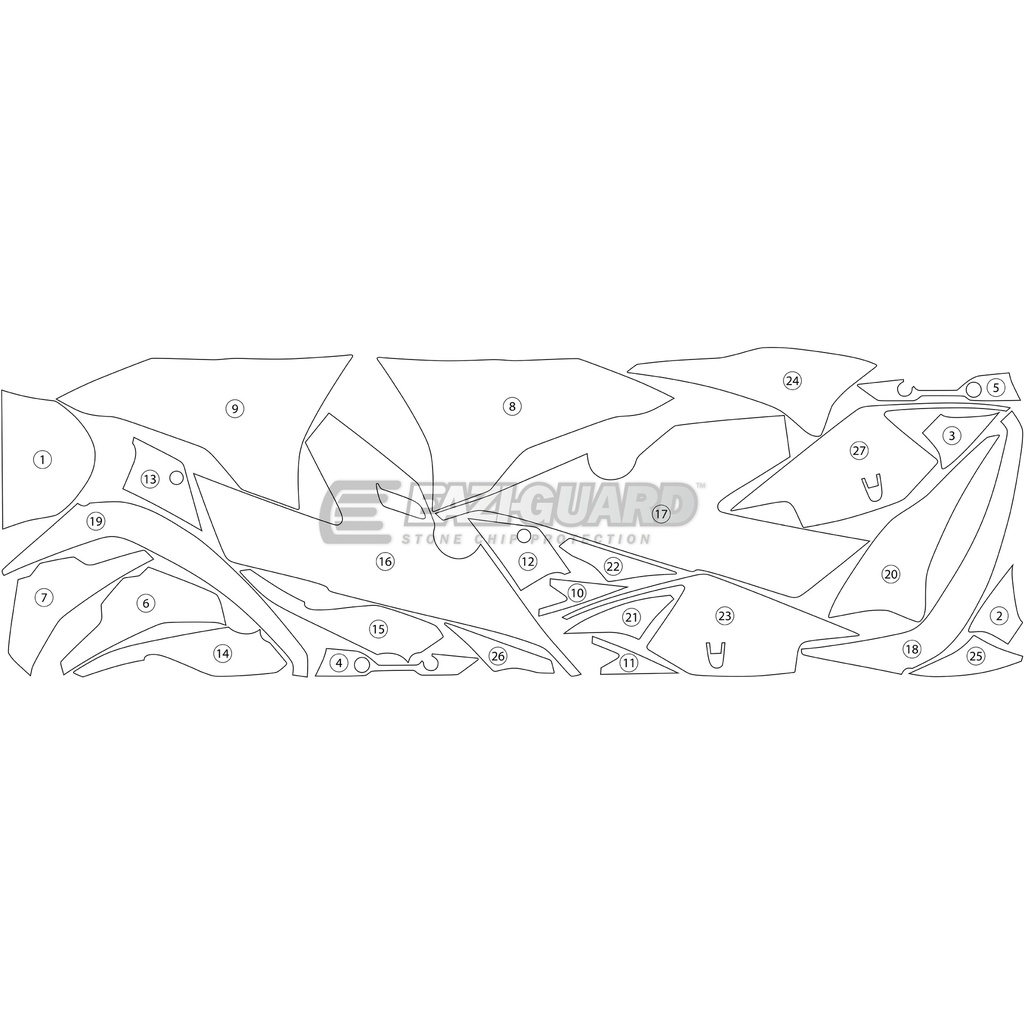 [GUARDBMW008] Eazi-Guard Paint Protection Film for BMW S1000RR 2019 - 2022, gloss or matte (Gloss) - image 1
