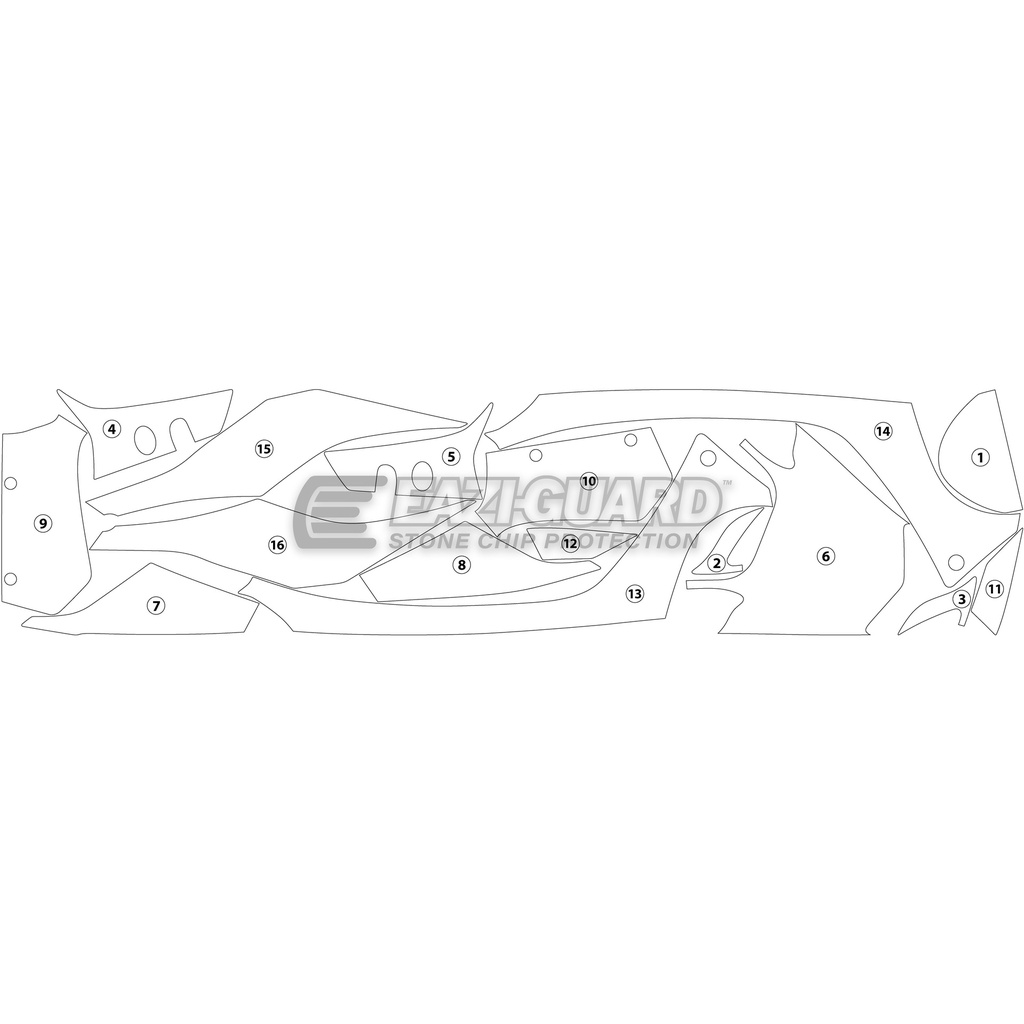 [GUARDYAM010] Eazi-Guard Paint Protection Film for Yamaha YZF-R1 2020, gloss or matte (Gloss) - image 1