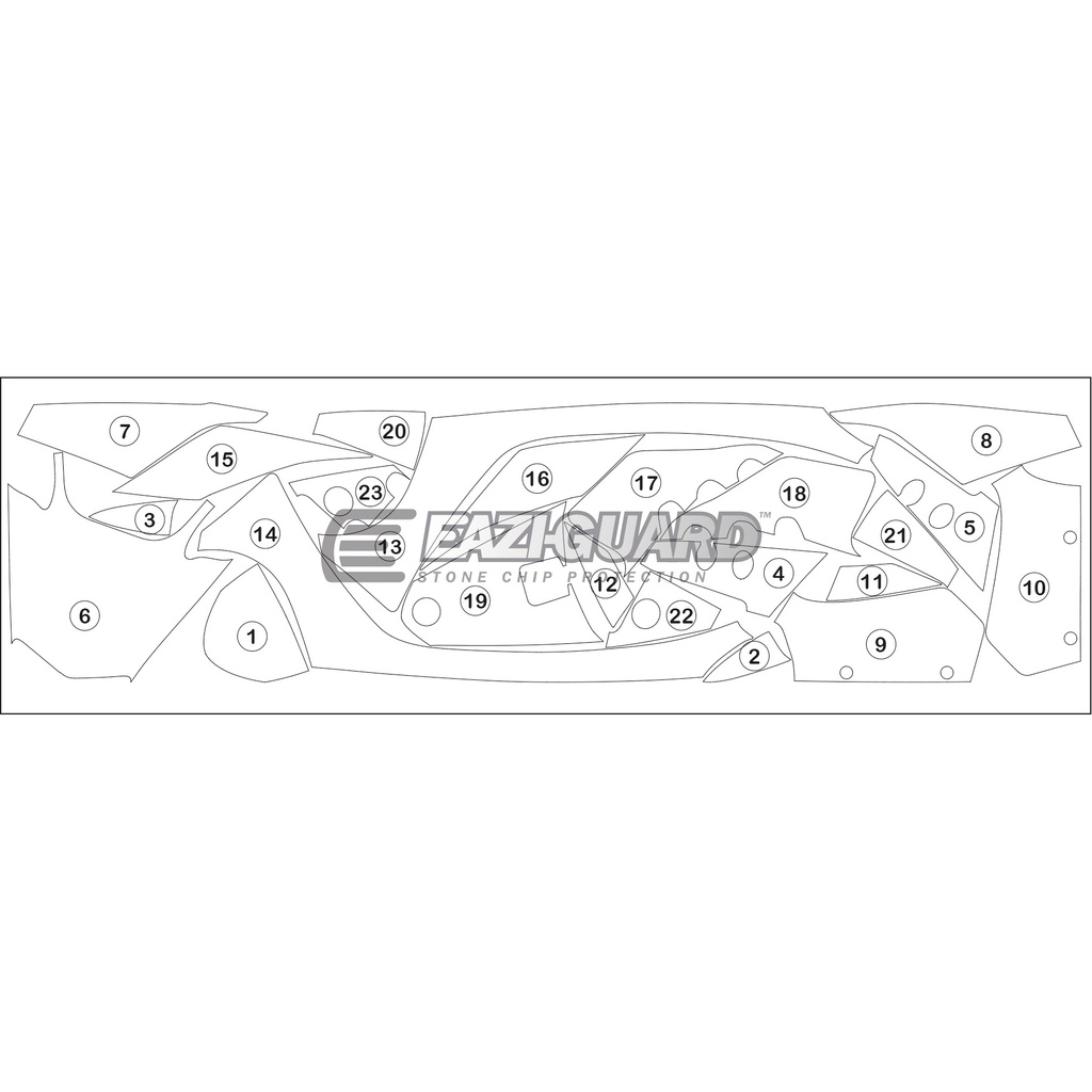 [GUARDYAM011] Eazi-Guard Paint Protection Film for Yamaha YZF-R1M 2020, gloss or matte (Gloss) - image 1