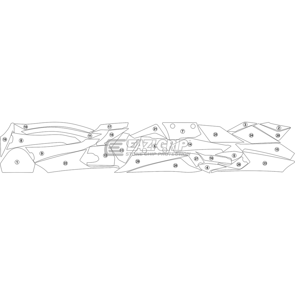 [GUARDKAW023] Eazi-Guard Paint Protection Film for Kawasaki Ninja 1000SX, gloss or matte (Gloss) - image 1