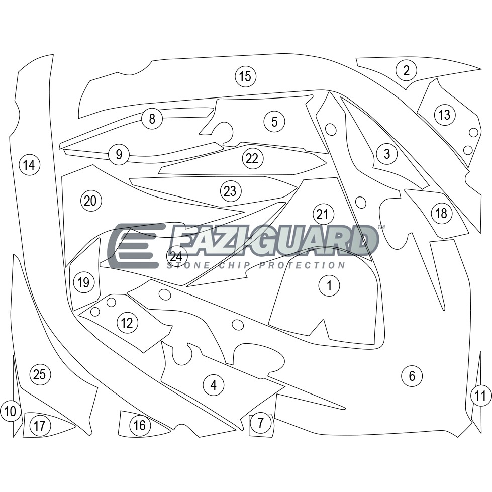 [GUARDHON017] Eazi-Guard Paint Protection Film for Honda CBR650R 2019 - 2023, gloss or matte (Gloss) - image 1