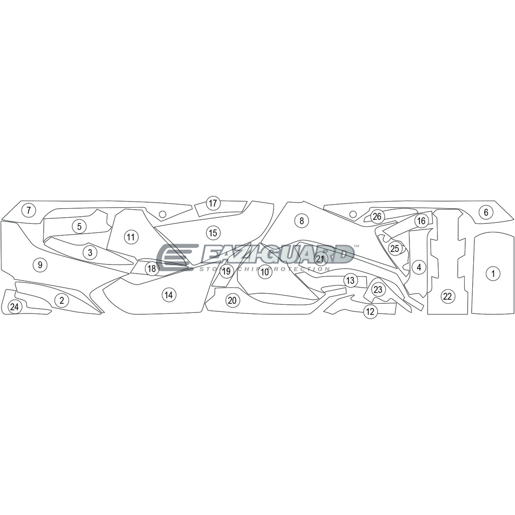 [GUARDHON016] Eazi-Grip Paint Protection Film for Honda NC750X (Gloss) - image 1