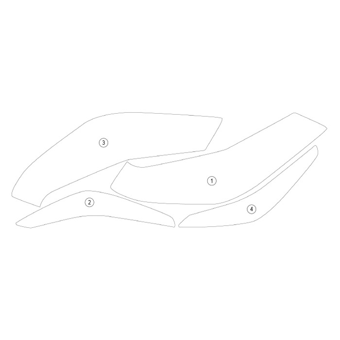 [PANNIERBMW004] Eazi-Grip Pannier Protection Film for BMW S 1000 XR (Gloss) - image 1