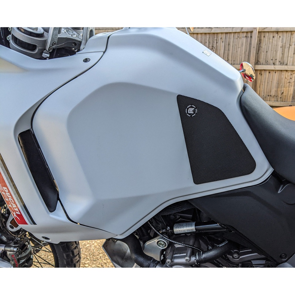 [EVO236BL] Eazi-Grip EVO Tank Grips for Ducati DesertX, clear or black (Black) - image 1