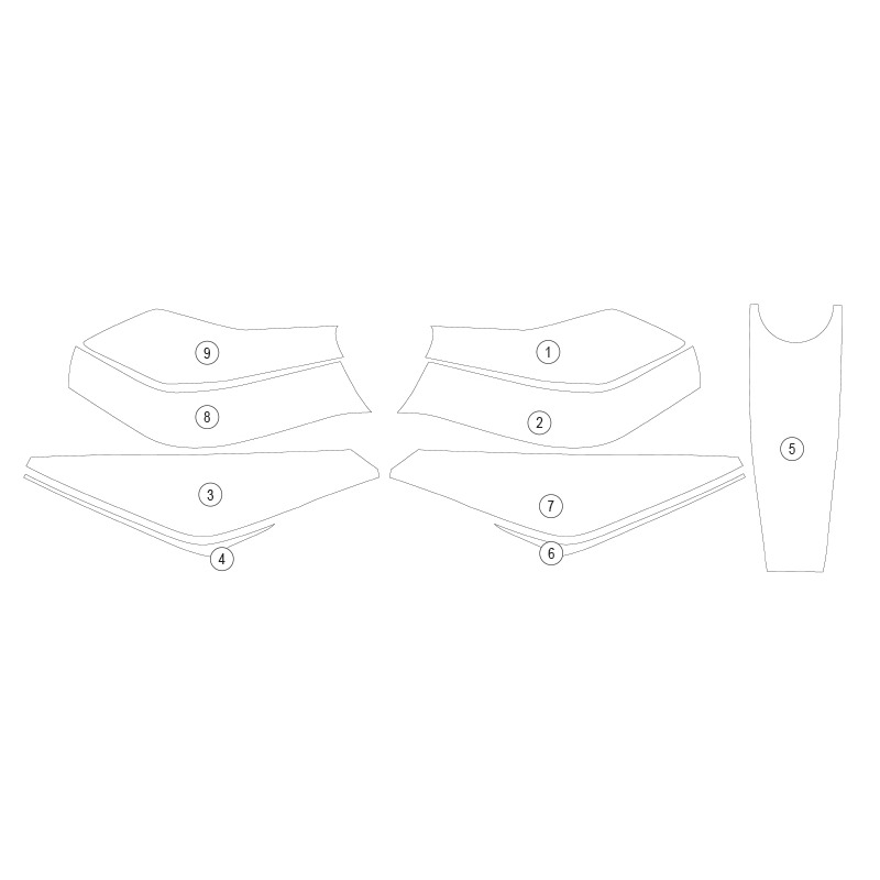 [TANKBMW001] Eazi-Guard Tank Protection Film for BMW K1600 GTL B, gloss or matte (Gloss) - image 1