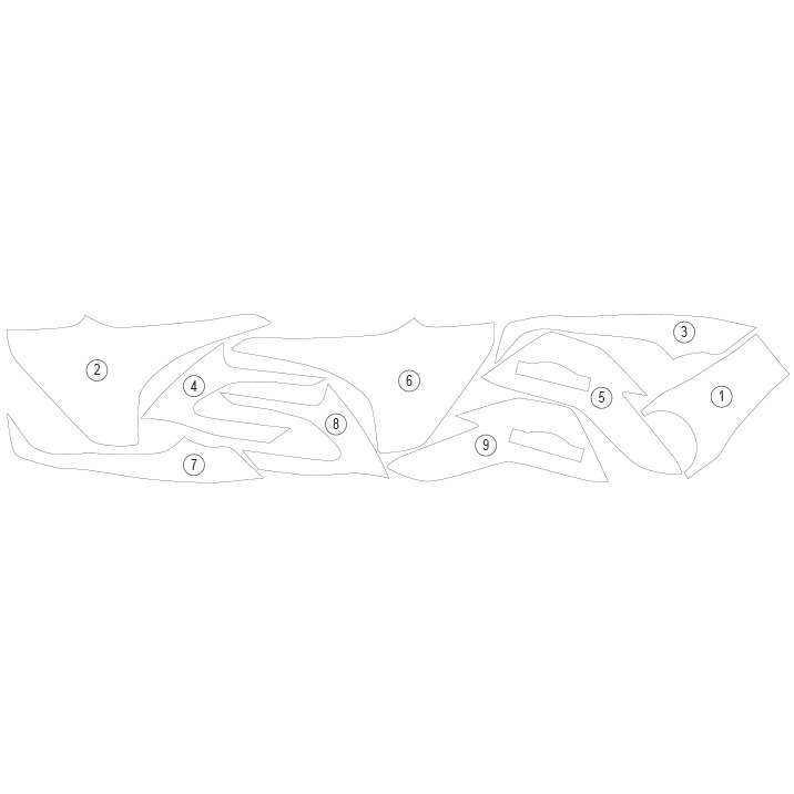 [TANKTRI001] Eazi-Guard Tank Protection Film for Triumph Tiger 900 GT 850 Sport, gloss or matte (Gloss) - image 1