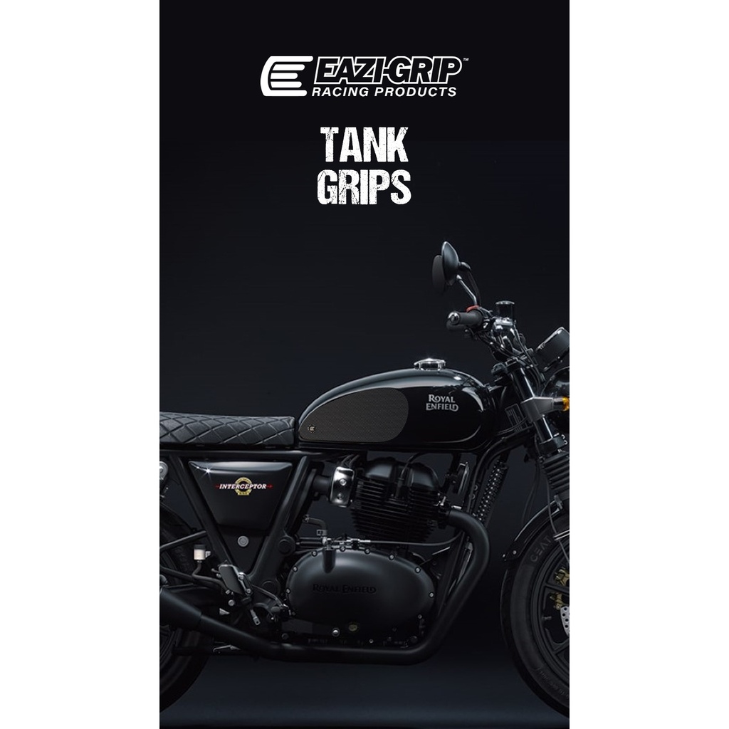 [PROROY001BL] Eazi-Grip PRO Tank Grips for Royal Enfield Interceptor 650, clear or black (Black) - image 3
