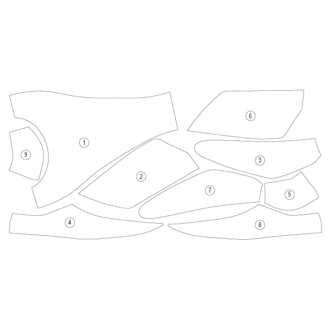 [TANKKAW006] Eazi-Grip Tank Protection Film for Kawasaki ZX-4R RR (Gloss) - image 1