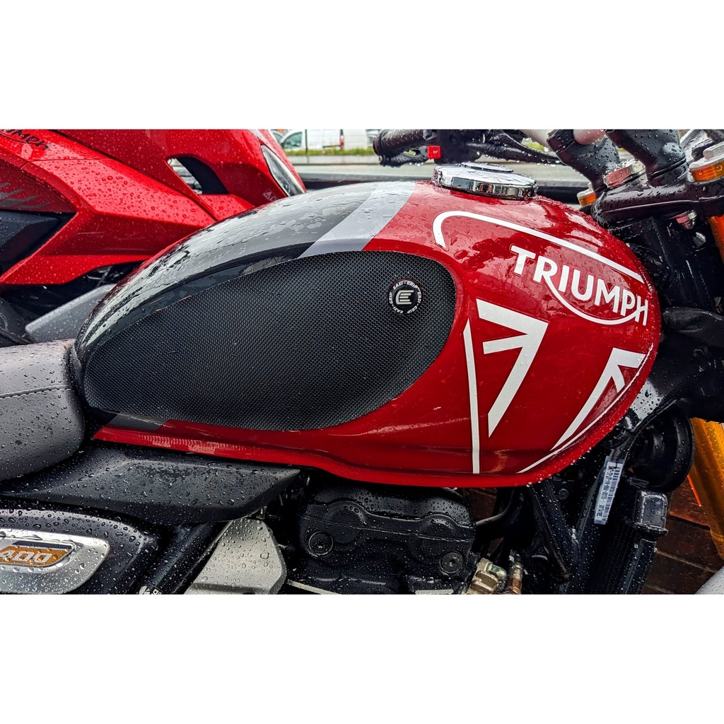 [EVO827BL] Eazi-Grip EVO Tank Grips for Triumph Speed 400, clear or black (Black) - image 1