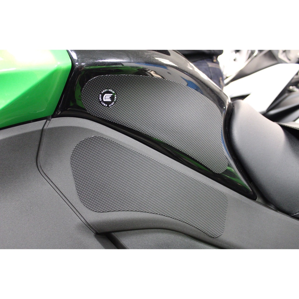[EVO423BL] Eazi-Grip EVO Tank Grips for Kawasaki Versys 1000 2012 - 2018, clear or black (Black) - image 1