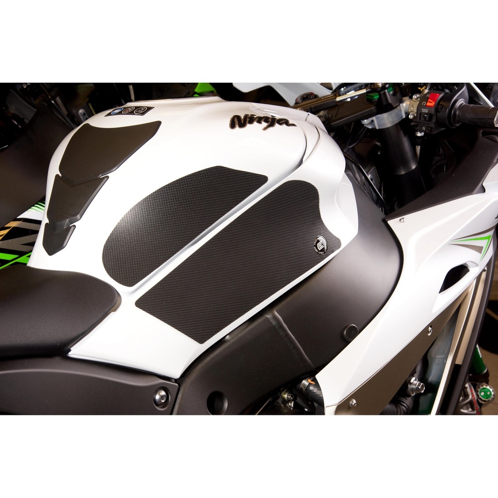 [EVO424BL] Eazi-Grip EVO Tank Grips for Kawasaki ZX-10R, clear or black (Black) - image 1