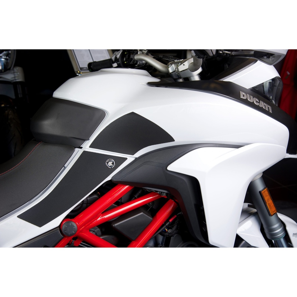 [EVO220BL] Eazi-Grip EVO Tank Grips for Ducati Multistrada 1200 1260S V2, clear or black (Black) - image 1