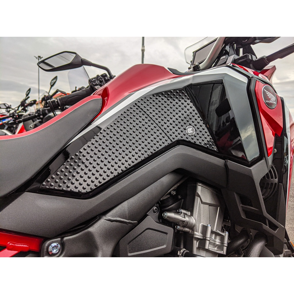[EVO346BL] Eazi-Grip EVO Tank Grips for Honda Africa Twin 2020, clear or black (Black) - image 1