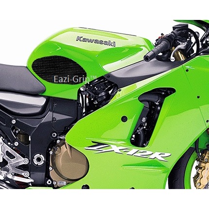 [PRO412BL] Eazi-Grip PRO Tank Grips for Kawasaki Ninja ZX-12R 2000 - 2006, clear or black (Black) - image 1