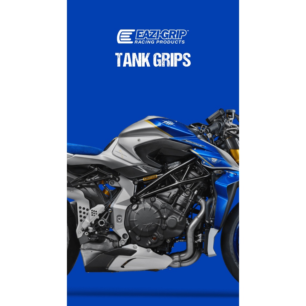 [PRO609BL] Eazi-Grip PRO Tank Grips for MV Agusta Brutale Rush 1000, clear or black (Black) - image 1