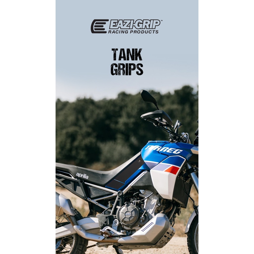 [PRO011BL] Eazi-Grip PRO Tank Grips for Aprilia Tuareg 660, clear or black (Black) - image 1
