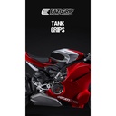[EVO242BL] Eazi-Grip EVO Tank Grips for Ducati Panigale Streefighter V4, clear or black (Black) - image 1