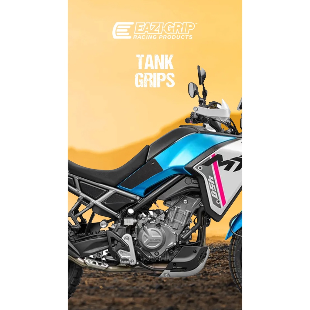 [EVOCF007BL] Eazi-Grip EVO Tank Grips for CFMOTO 450MT, clear or black (Black) - image 1