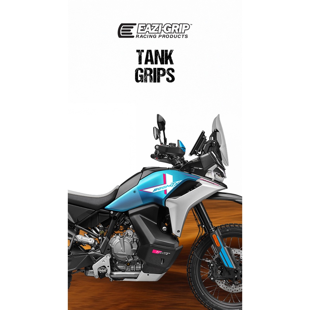 [EVOCF008BL] Eazi-Grip EVO Tank Grips for CFMOTO 800 1000 MT-X, clear or black (Black) - image 1