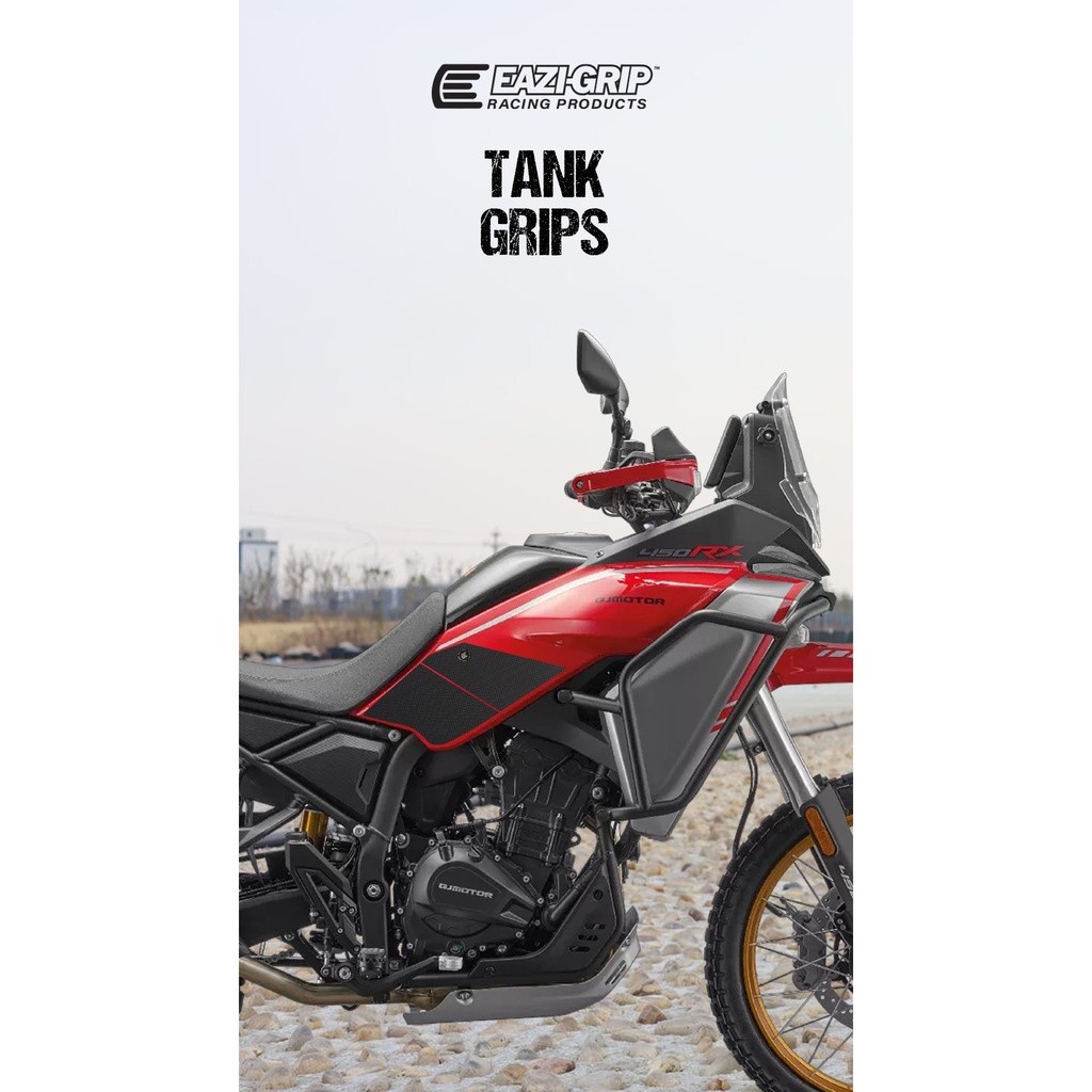 [PROQJM010BL] Eazi-Grip PRO Tank Grips for QJMOTOR SRT 450 RX (Black) - image 1