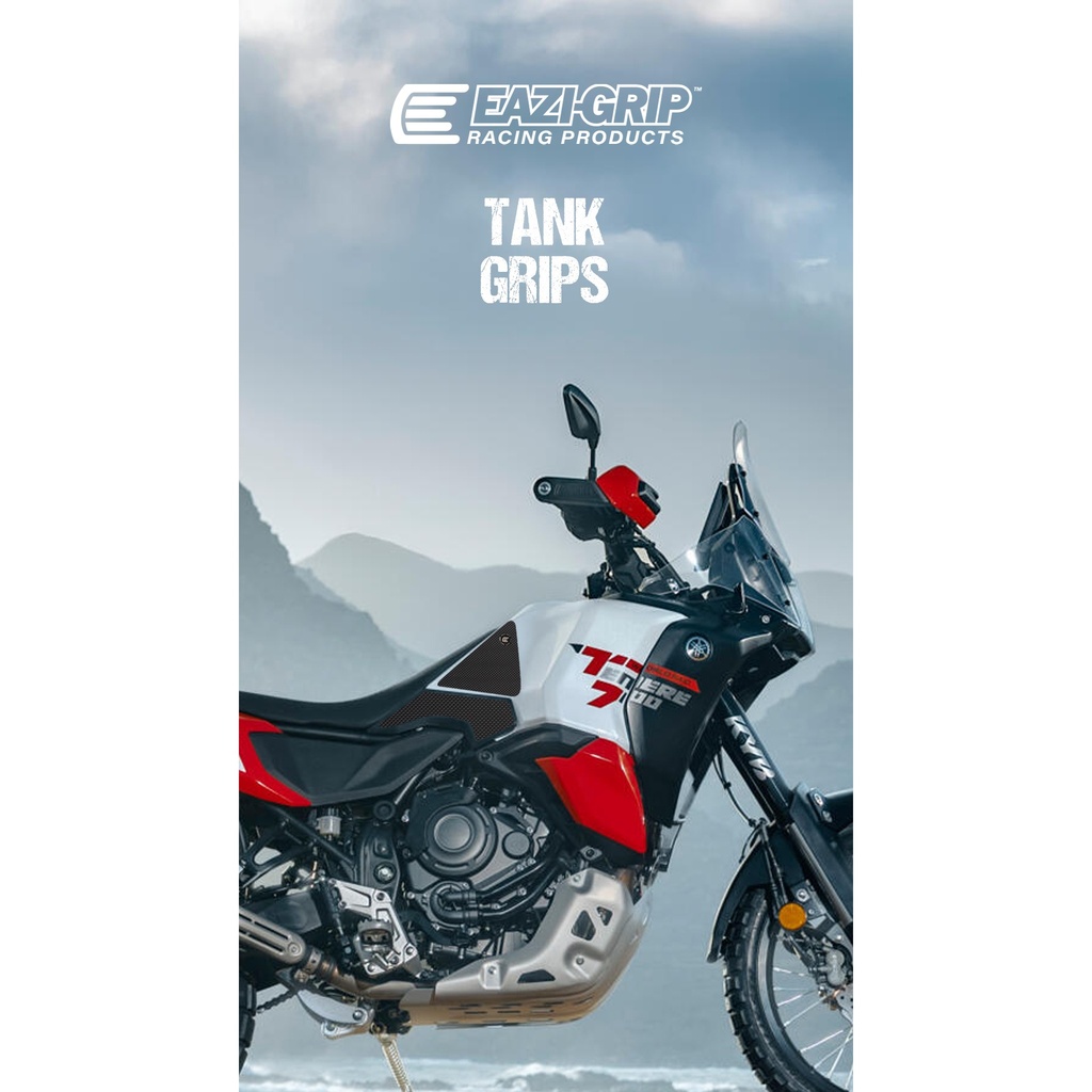 [PRO963BL] Eazi-Grip PRO Tank Grips for Yamaha Tenere 700 World Raid, clear or black (Black) - image 1